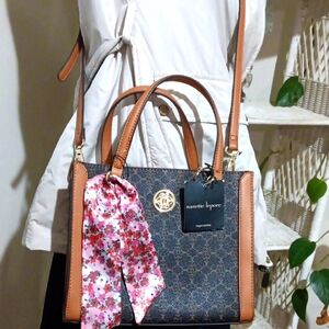 Nanette Lepore Shoulder Bag Set w Matching Wallet Signature Embossed NWT